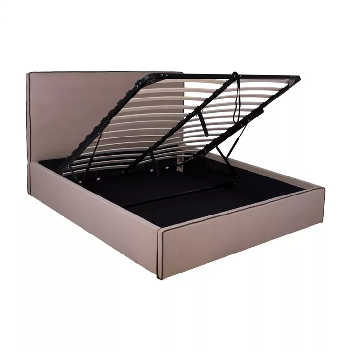 ΚΡΕΒΑΤΙ ALLIE HM584.02 160x200 εκ. ΜΕ ΑΠΟΘΗΚΕΥΤΙΚΟ ΧΩΡΟ ΜΠΕΖ ΥΦΑΣΜΑ