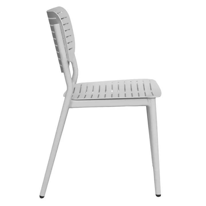 DINING CHAIR HILLIARD HM6645.02 ALUMINUM IN WHITE COLOR 44.5x58x80Hcm