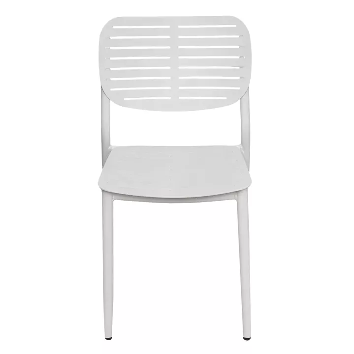 DINING CHAIR HILLIARD HM6645.02 ALUMINUM IN WHITE COLOR 44.5x58x80Hcm