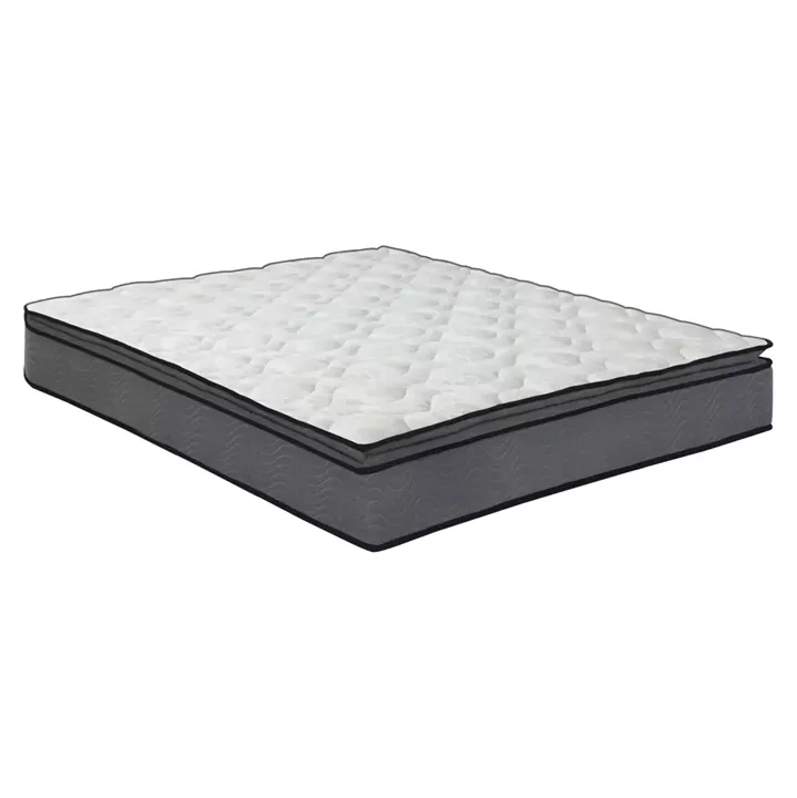 DOUBLE BED WITH MATTRESS KENDRA HM10720.01 GREY VELVET WITH STORAGE SPACE--FOR 160x200cm