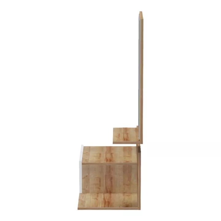 Miranda pakoworld entrance furniture with mirror in white-oak shade 60x30x89.5cm