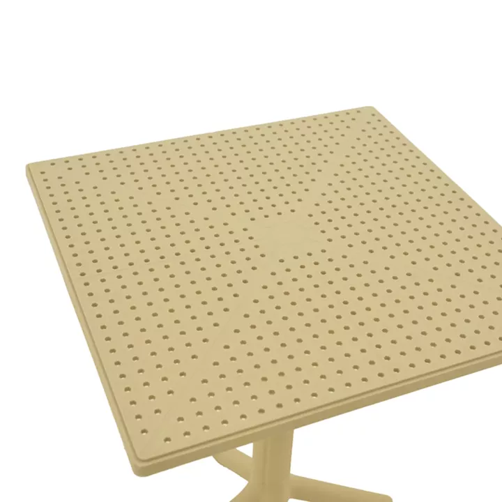 Groovy table pakoworld pp perforated cappuccino 60x60x76cm