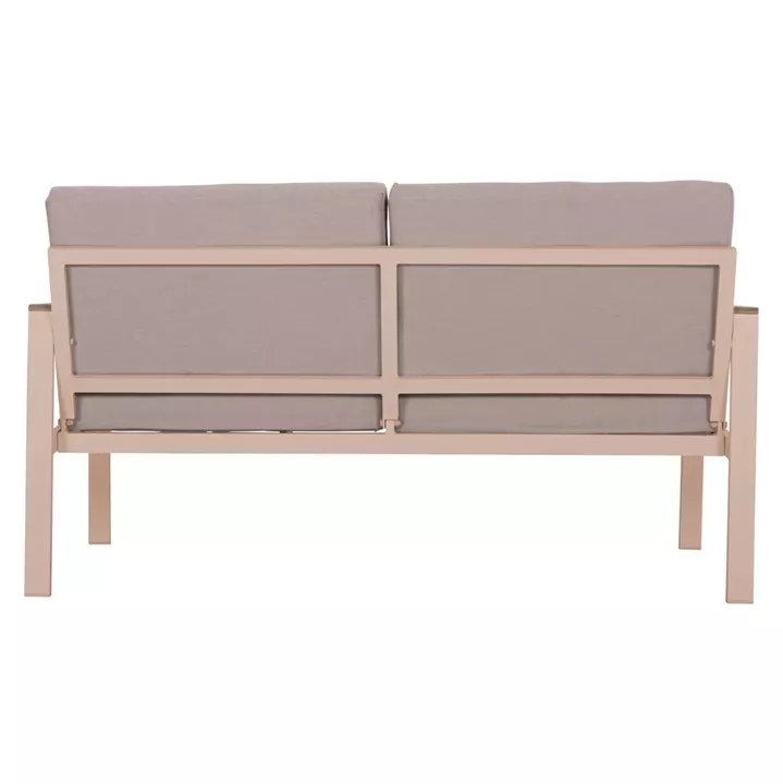 OUTDOOR 2-SEATER SOFA SAFIN HM6279.04 ALUMINUM & CUSHIONS IN CAPPUCCINO 140x70x77Hcm.