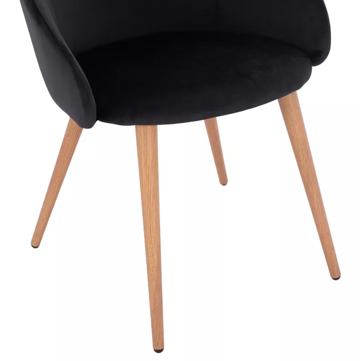 DINING SET 5PCS KELVIN HM10886.05 MELAMINE IN SONAMA OAK--BLACK VELVET