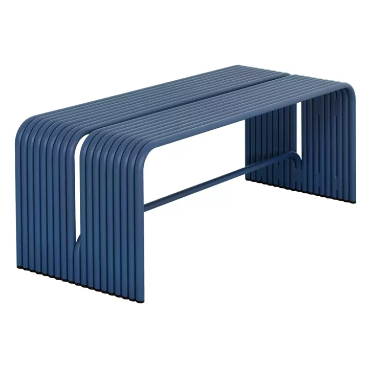 BENCH 2-SEATER SERIES INTREPID HM6327.08 ALUMINUM IN BLUE 109,5x37x42Hcm.