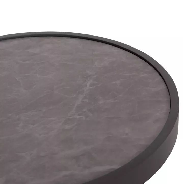 ΤΡΑΠΕΖΑΚΙ ΑΛΟΥΜΙΝΙΟΥ DEVIOUS SM6440.01 ΑΝΘΡΑΚΙ--ΓΚΡΙ SINTERED STONE TOP Φ45x41Υεκ.