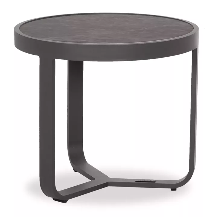 ΤΡΑΠΕΖΑΚΙ ΑΛΟΥΜΙΝΙΟΥ DEVIOUS SM6440.01 ΑΝΘΡΑΚΙ--ΓΚΡΙ SINTERED STONE TOP Φ45x41Υεκ.