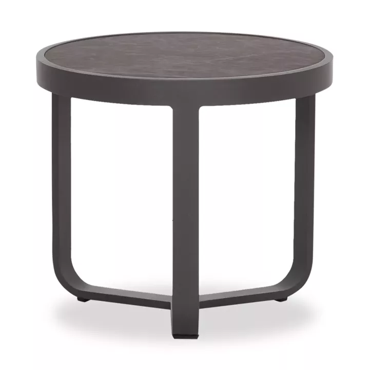 ΤΡΑΠΕΖΑΚΙ ΑΛΟΥΜΙΝΙΟΥ DEVIOUS SM6440.01 ΑΝΘΡΑΚΙ--ΓΚΡΙ SINTERED STONE TOP Φ45x41Υεκ.
