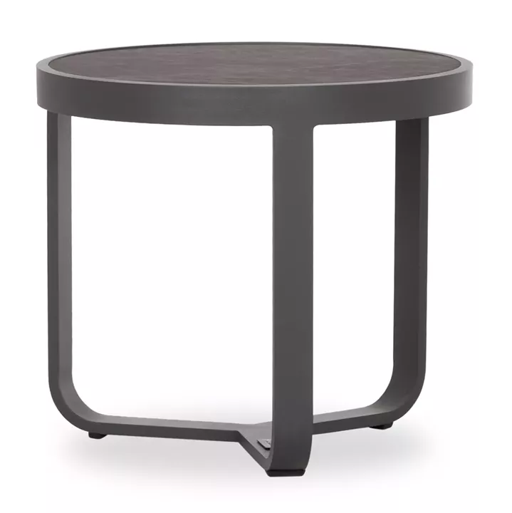 ΤΡΑΠΕΖΑΚΙ ΑΛΟΥΜΙΝΙΟΥ DEVIOUS SM6440.01 ΑΝΘΡΑΚΙ--ΓΚΡΙ SINTERED STONE TOP Φ45x41Υεκ.