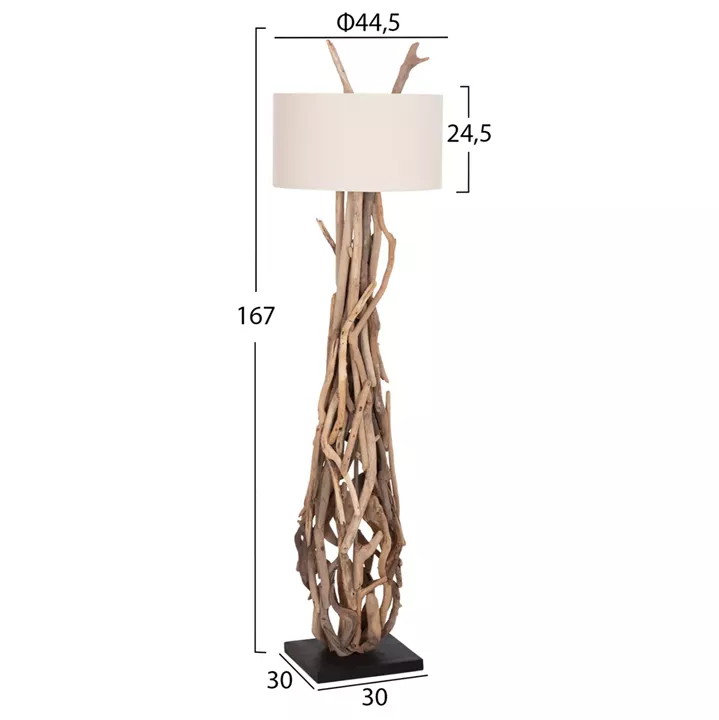 ΔΙΑΚΟΣΜΗΤΙΚΟ ΦΩΤΙΣΤΙΚΟ ΔΑΠΕΔΟΥ ALTAR HM4872 DRIFTWOOD--ΛΕΥΚΟ PVC Φ44.5x167Υεκ.