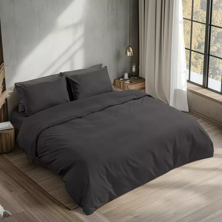 Beauty Home Σεντόνι διπλό με λάστιχο Prime Art 1230 145x200+35 Μαύρο