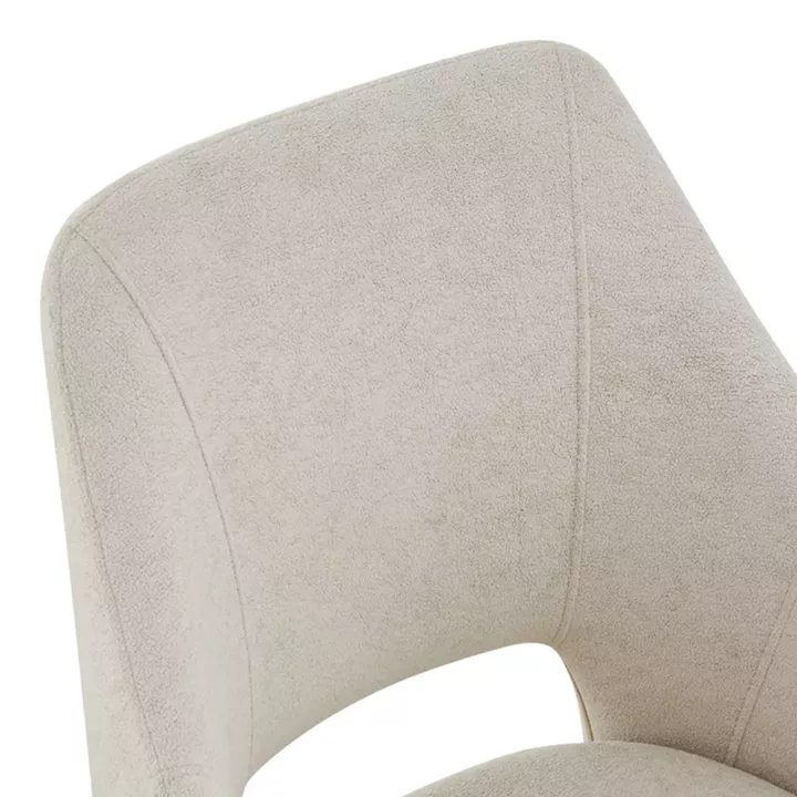 Nordo armchair pakoworld cream fabric-black metal leg 56x58x85cm