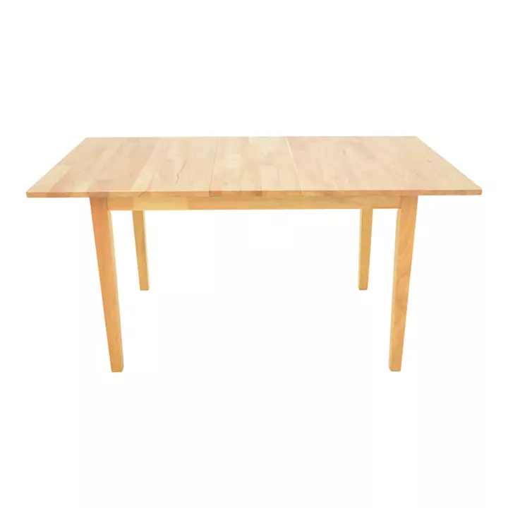 Tραπέζι επεκτεινόμενο Country pakoworld rubberwood σε φυσική απόχρωση 120-150x80x74εκ
