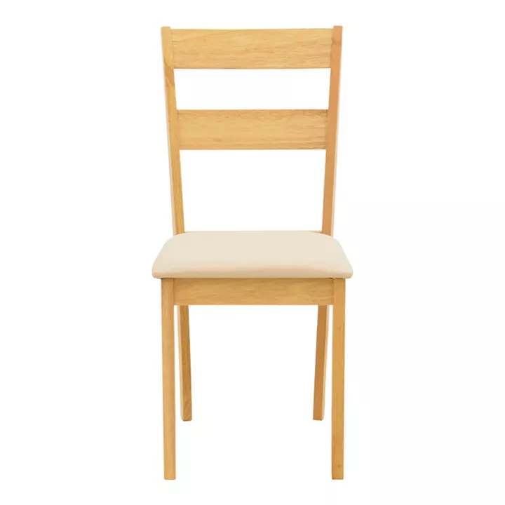 Καρέκλα Dallan pakoworld rubberwood σε φυσική απόχρωση 40x47.5x89εκ