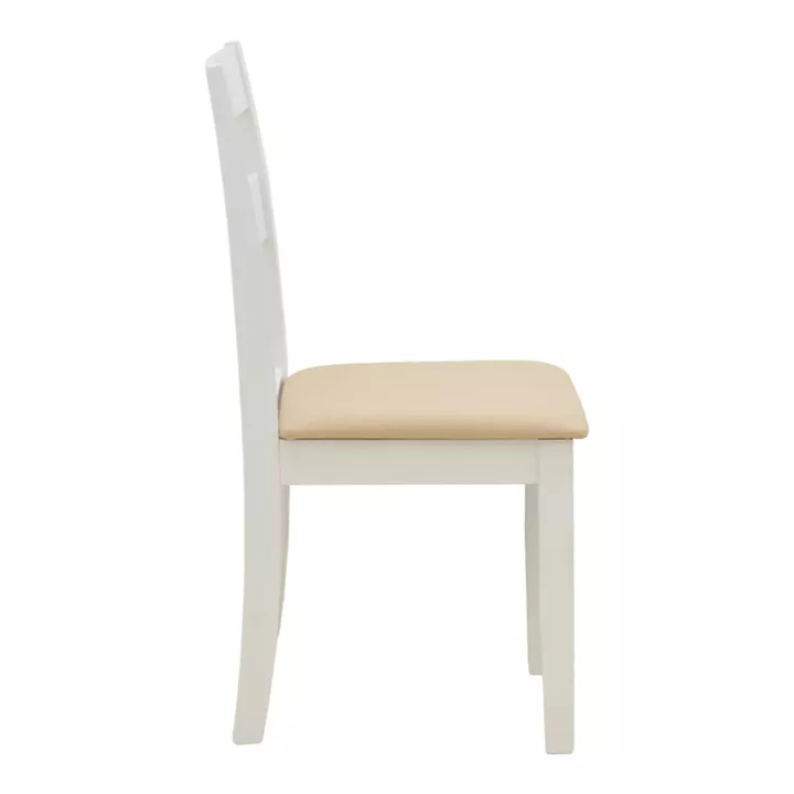 Καρέκλα Dallan pakoworld rubberwood λευκό 40x47.5x89εκ