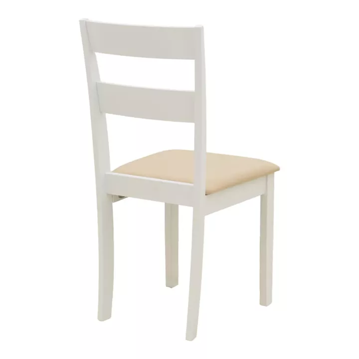Καρέκλα Dallan pakoworld rubberwood λευκό 40x47.5x89εκ