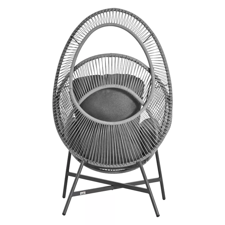 ΠΟΛΥΘΡΟΝΑ-ΦΩΛΙΑ RULER HM6506.01 ΓΚΡΙ ΜΕΤΑΛΛΟ-P.E.RATTAN-ΜΑΞΙΛΑΡΙΑ 90x85x149Υεκ