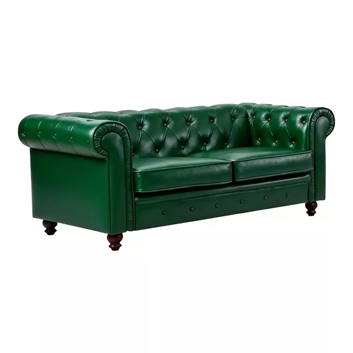 Kαναπές διθέσιος τ. Chesterfield pakoworld pu κυπαρισσί 160x84x67εκ