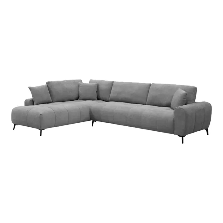 Corner sofa Veneto pakoworld right corner grey fabric 298x208x85cm