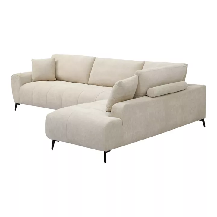 Corner sofa Veneto pakoworld left corner beige fabric 298x208x85cm