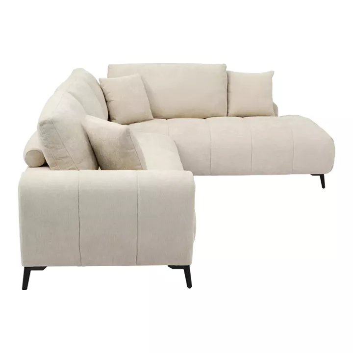 Corner sofa Veneto pakoworld left corner beige fabric 298x208x85cm