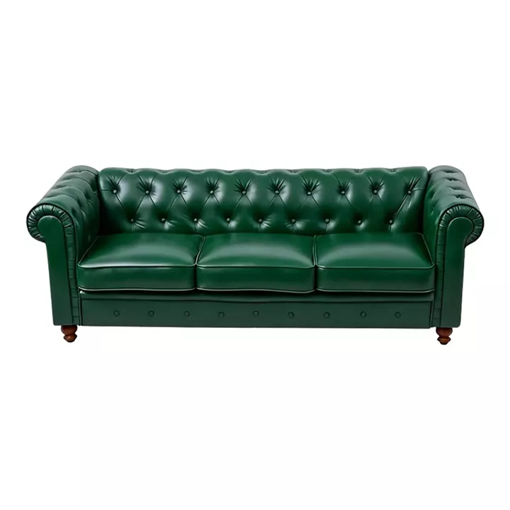 Kαναπές τριθέσιος τ. Chesterfield pakoworld pu κυπαρισσί 203x84x67εκ