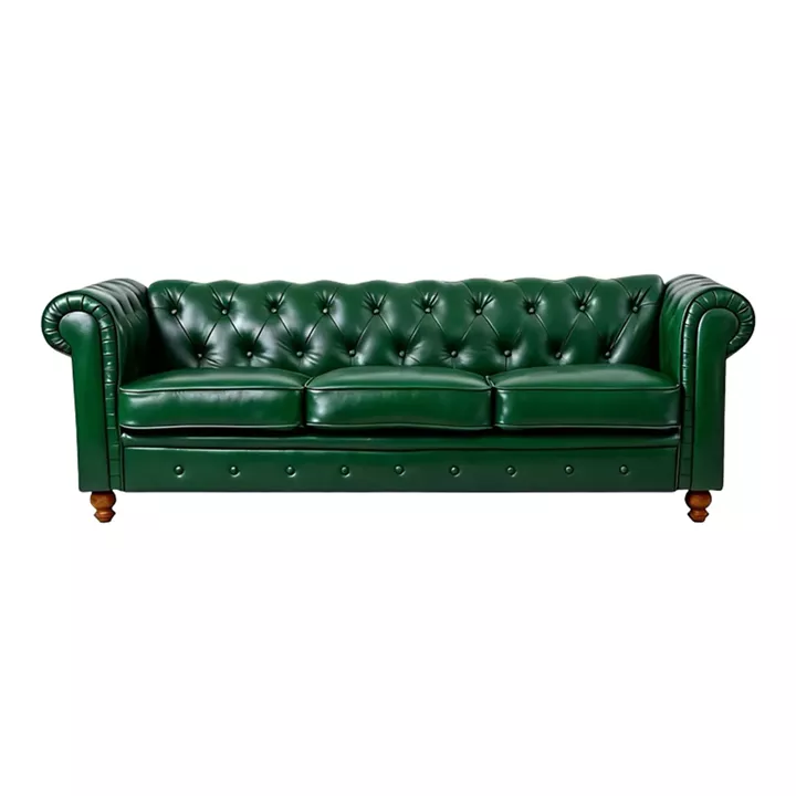 Kαναπές τριθέσιος τ. Chesterfield pakoworld pu κυπαρισσί 203x84x67εκ