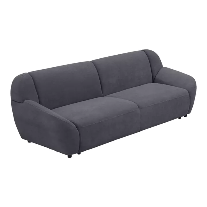 Καναπές τριθέσιος Echono pakoworld ύφασμα ανθρακί 230x88x77εκ