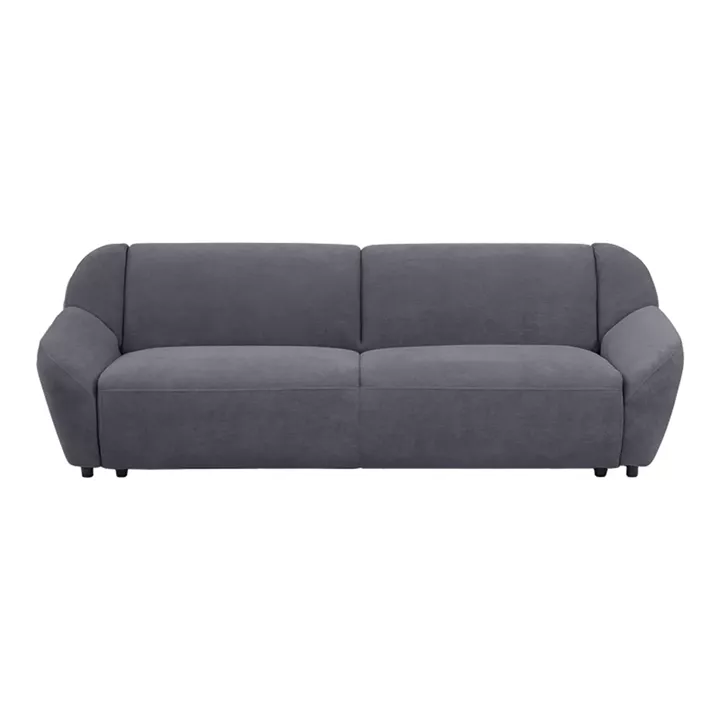 Καναπές τριθέσιος Echono pakoworld ύφασμα ανθρακί 230x88x77εκ