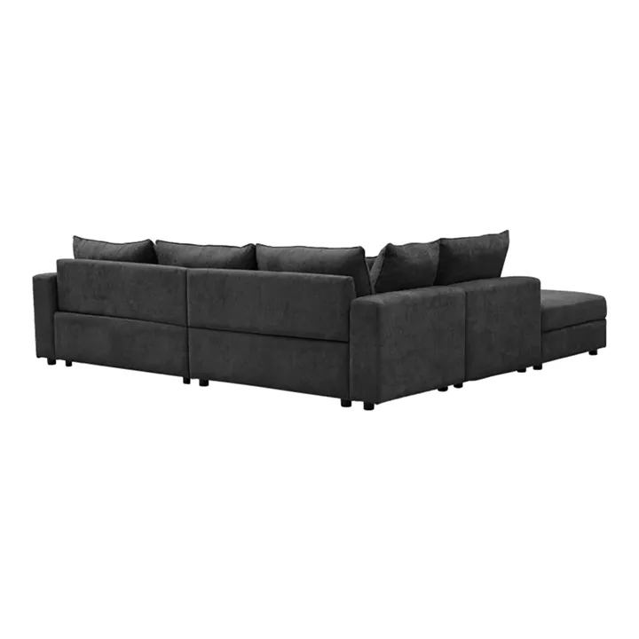 Multi-modal sofa Navaro pakoworld anthracite fabric 281x256x85cm