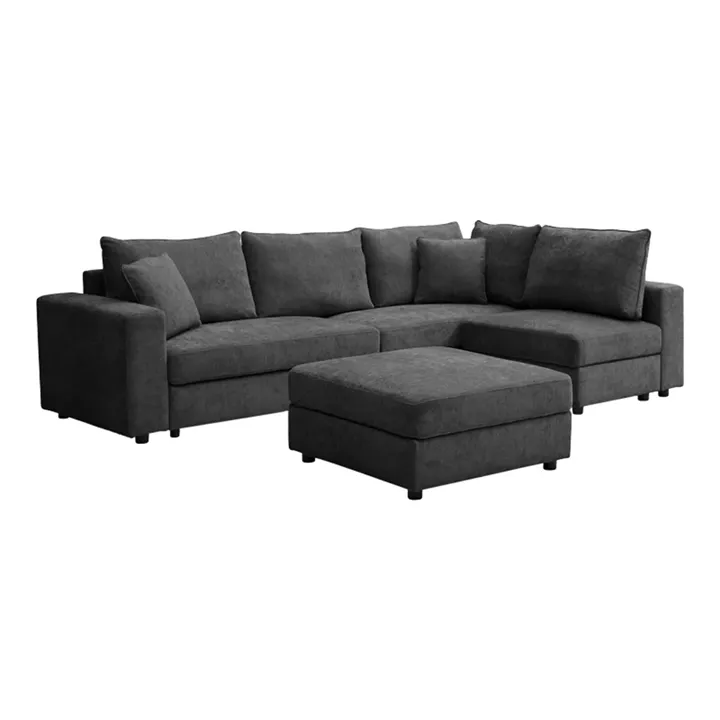 Multi-modal sofa Navaro pakoworld anthracite fabric 281x256x85cm