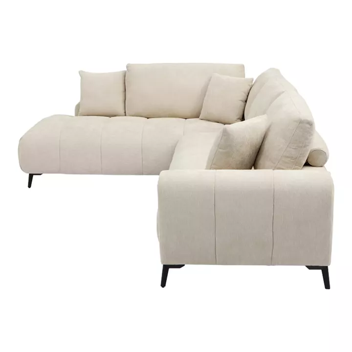 Corner sofa Veneto pakoworld right corner beige fabric 298x208x85cm