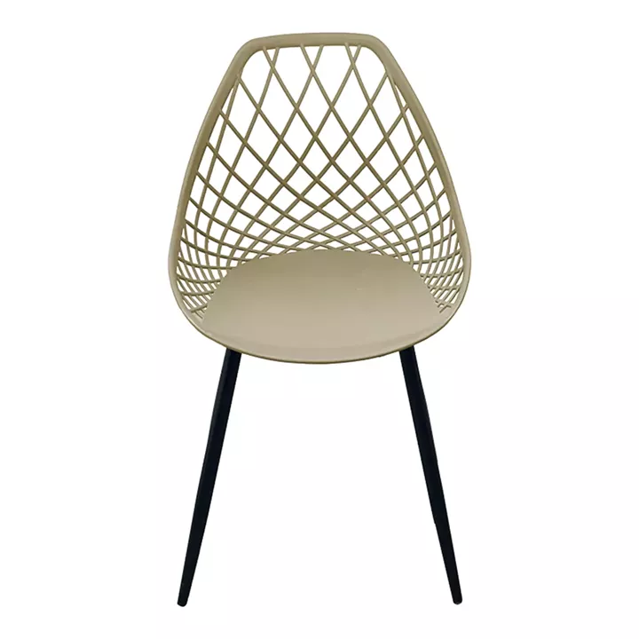 Chair Suan pakoworld cappuccino pp-black metal leg 49x51x86cm