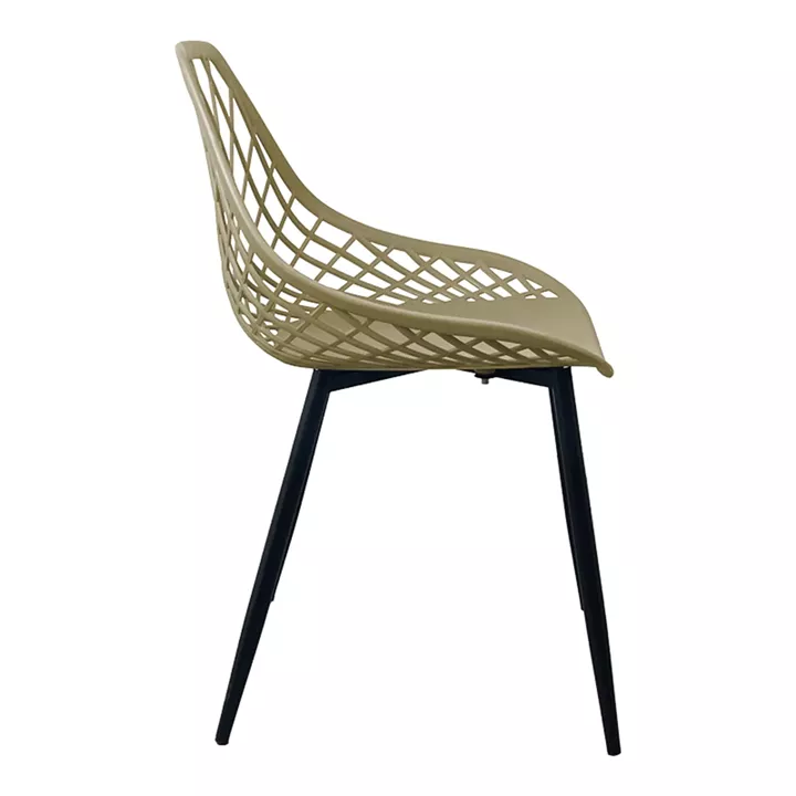 Chair Suan pakoworld cappuccino pp-black metal leg 49x51x86cm