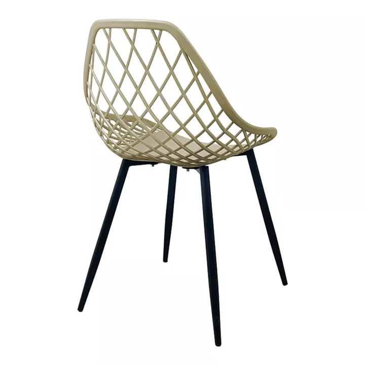Chair Suan pakoworld cappuccino pp-black metal leg 49x51x86cm