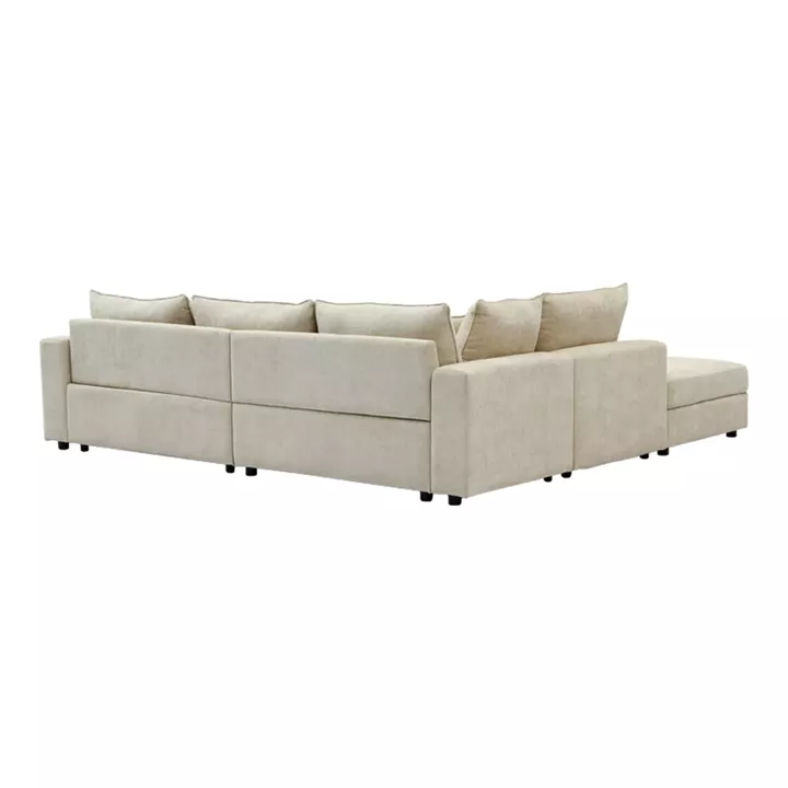 Multi-modal sofa Navaro pakoworld beige fabric 281x256x85cm