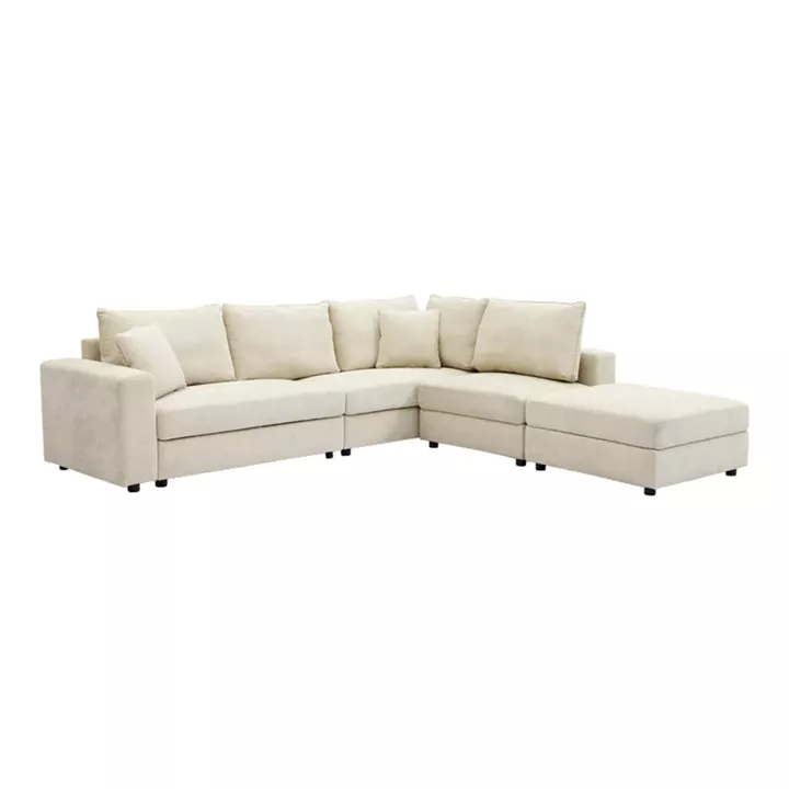 Multi-modal sofa Navaro pakoworld beige fabric 281x256x85cm