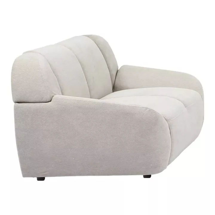 Three-seater sofa Echono pakoworld beige fabric 230x88x77cm