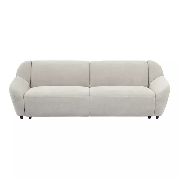 Three-seater sofa Echono pakoworld beige fabric 230x88x77cm
