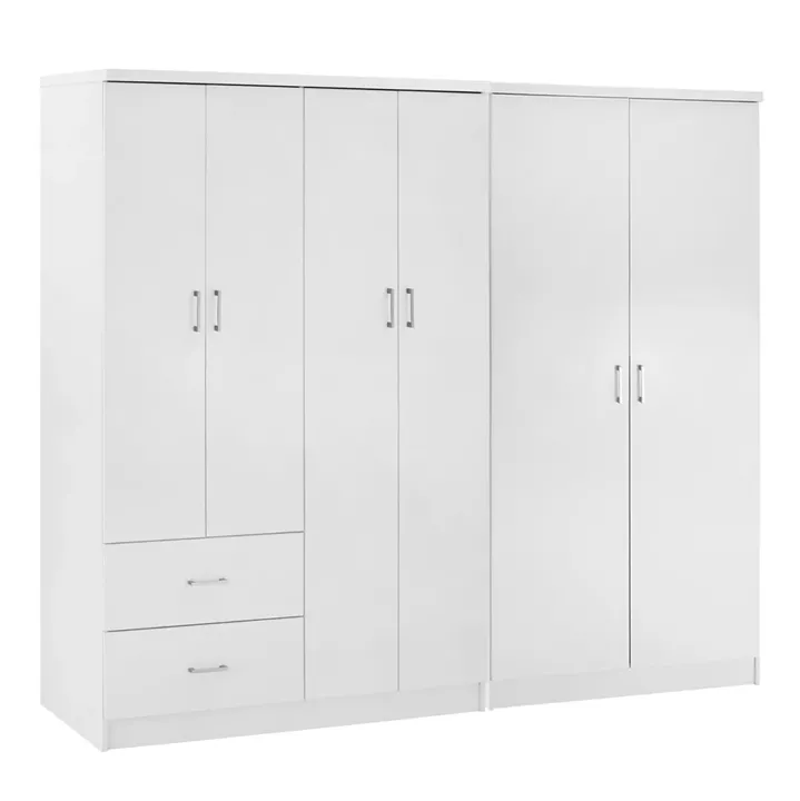 ΝΤΟΥΛΑΠΑ 6ΦΥΛΛΗ BLAKELY HM21235.05 ΜΕΛΑΜΙΝΗ ΧΡΩΜΑ ΛΕΥΚΟ 201x43x181Υεκ