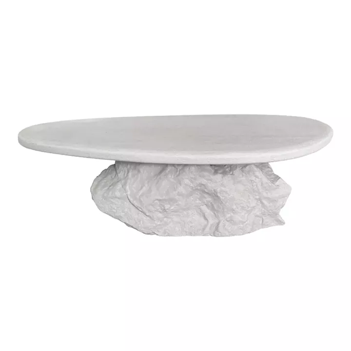 Coffee table Zinol pakoworld mdf-polyresin white 105x62x32cm
