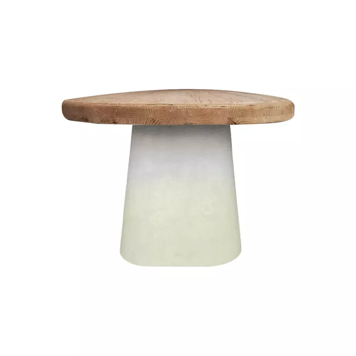 Τραπέζι Fessen pakoworld ξύλο ελάτου-mdf oak-λευκό 180x90x78εκ