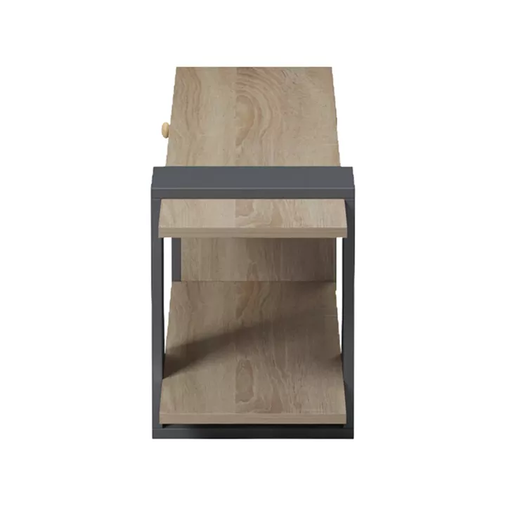 Έπιπλο τηλεόρασης Standi pakoworld σε sonoma-ανθρακί 120x25x36.8εκ