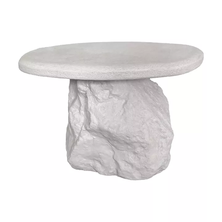 Βοηθητικό τραπέζι Zinol pakoworld mdf-polyresin λευκό Φ58x41εκ
