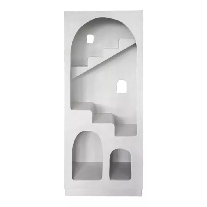 Bookcase Boolten pakoworld mdf white 80x38x190cm