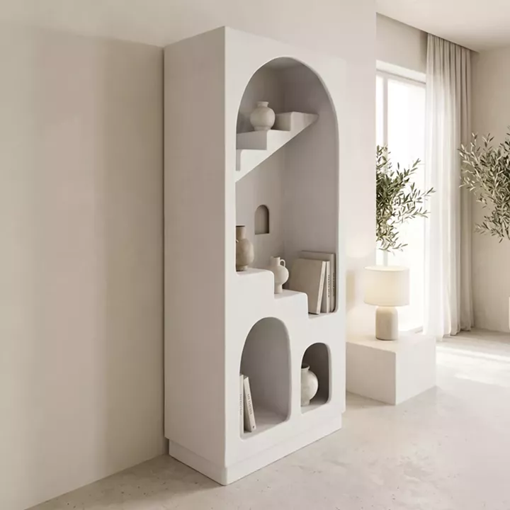 Bookcase Boolten pakoworld mdf white 80x38x190cm