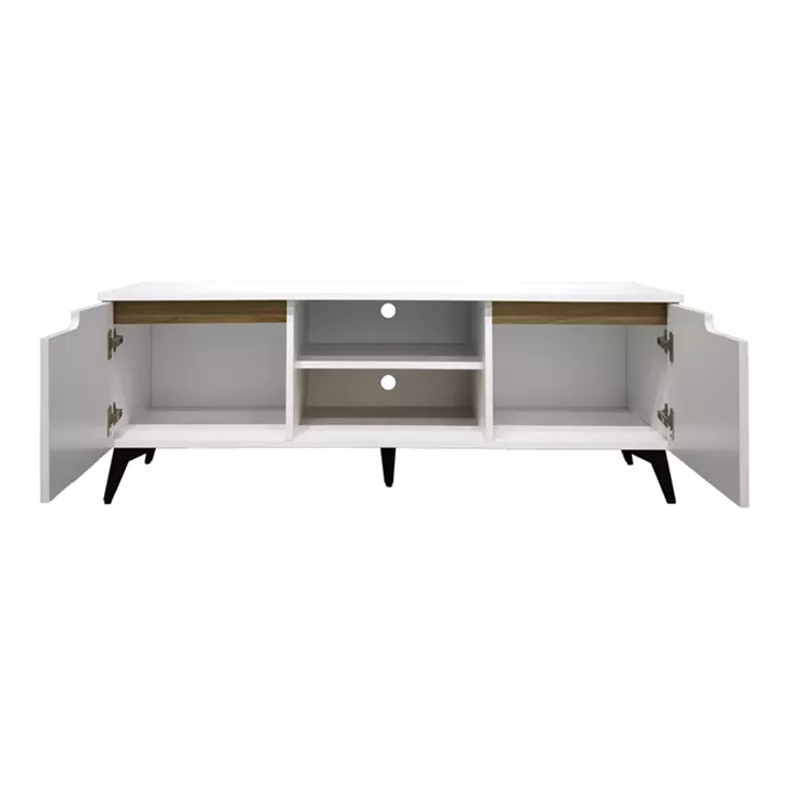 Έπιπλο τηλεόρασης Kemvio pakoworld  sonoma-λευκό 150x38x44εκ