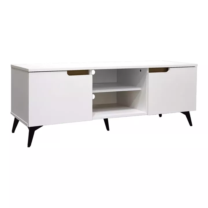 Έπιπλο τηλεόρασης Kemvio pakoworld  sonoma-λευκό 150x38x44εκ