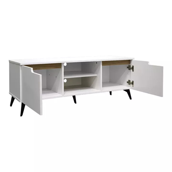 Έπιπλο τηλεόρασης Kemvio pakoworld  sonoma-λευκό 150x38x44εκ