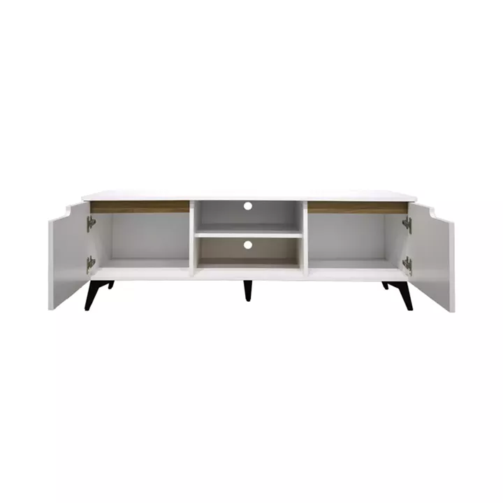 Έπιπλο τηλεόρασης Kemvio pakoworld  sonoma-λευκό 120x38x44εκ